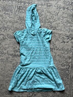 Mini Mioche Girls' Teal Hooded Short Sleeve Dress